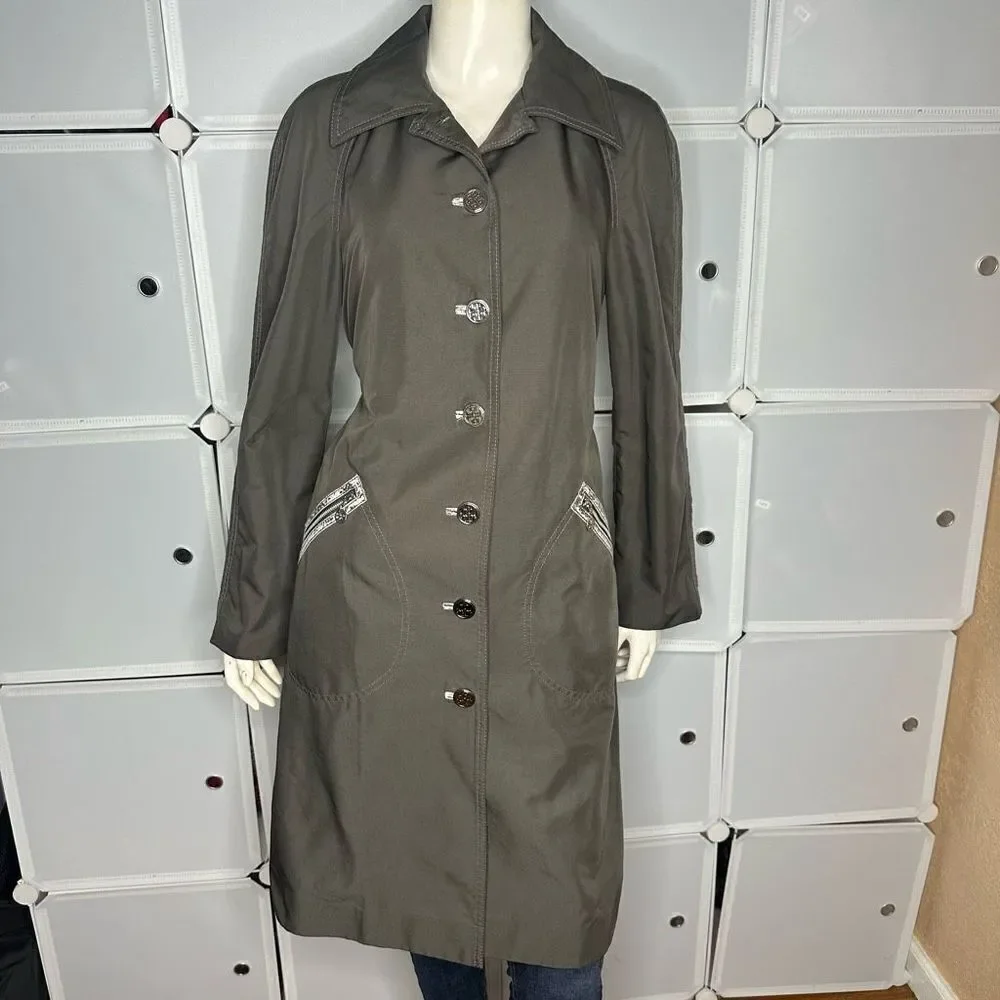 Tory Burch Gray Lightweight Trench Coat